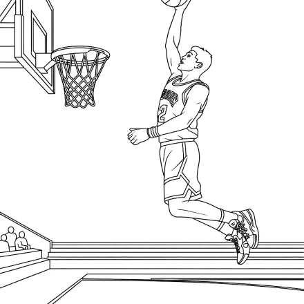 Kleurplaat Basketballer