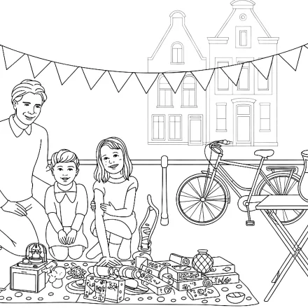 Kleurplaat Koningsdag