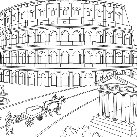 Kleurplaat Het oude Rome