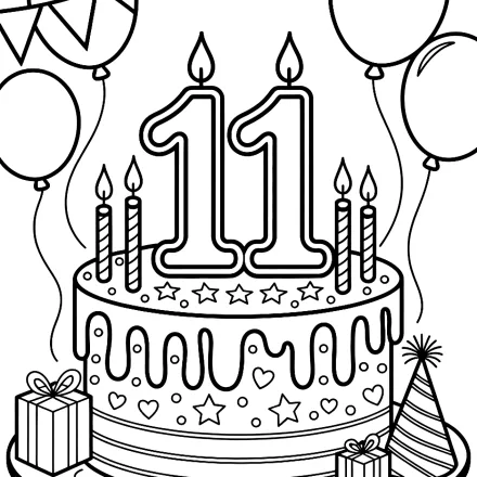 Kleurplaat 11 jaar