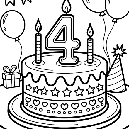 Kleurplaat 4 jaar
