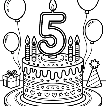 Kleurplaat 5 jaar
