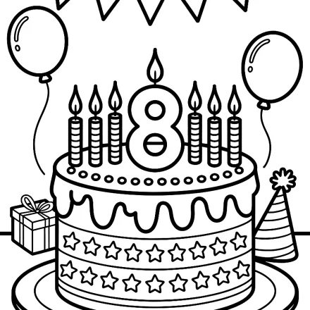 Kleurplaat 8 jaar