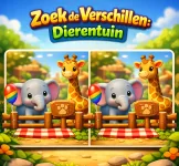 Zoek de Verschillen: Dierentuin