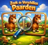 Zoek de Verschillen Paarden